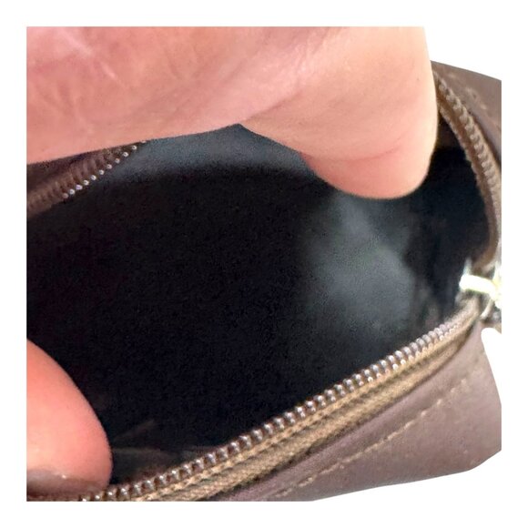 Vintage Longchamp Paris Small Black Nylon Makeup Cosmetic Shaving Men Bag READ - Picture 8 of 9